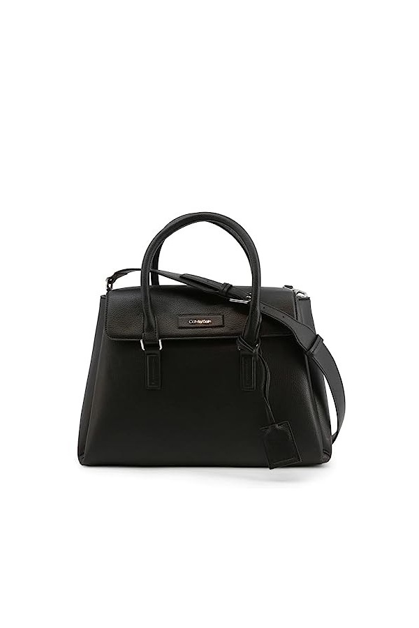 Calvin Klein Dressed Tote W/Flap, Habillé Femme, CK Black, Taille Unique
