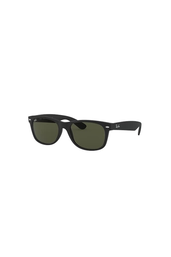 Ray-Ban Unisex-Adultes Nouveau Wayfarer RB 2132 55 622 Noir Lunettes de soleil, Noir