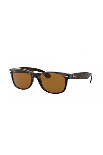 Ray-Ban Lunettes de Soleil, Unisexe, Adulte, 55 mm, Couleur de la monture: Tortue/Verres:Brun Brown Classic B-15 