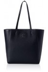 Calvin Klein Jeans CKJ, Monogram Minimal SHOPPER32 Femme, Black, Medium