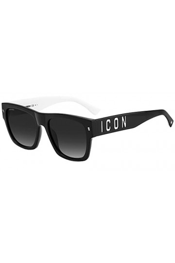 Dsquared Icon 0003/s Sunglasses, 80S/9O Black White, 56 Unisex