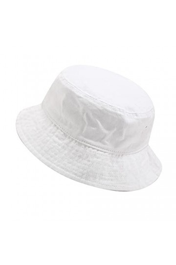Feximzl Chapeau de soleil pliable en coton imprimé - Pour voyage, plage, plage - Motif fruits et fleurs, 28. Blanc, Taille un