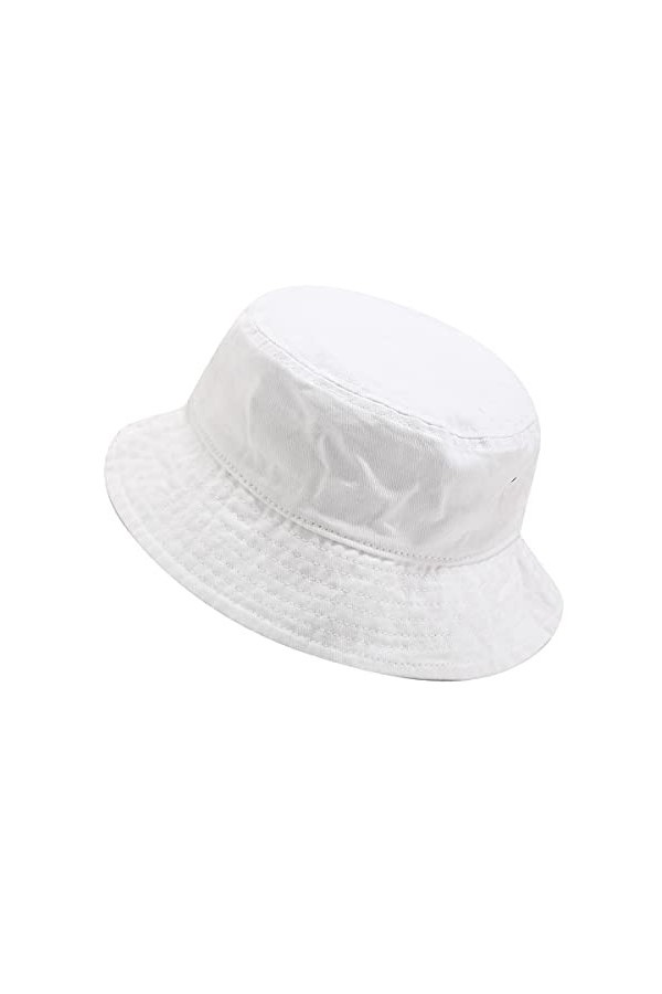 Feximzl Chapeau de soleil pliable en coton imprimé - Pour voyage, plage, plage - Motif fruits et fleurs, 28. Blanc, Taille un
