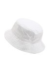 Feximzl Chapeau de soleil pliable en coton imprimé - Pour voyage, plage, plage - Motif fruits et fleurs, 28. Blanc, Taille un
