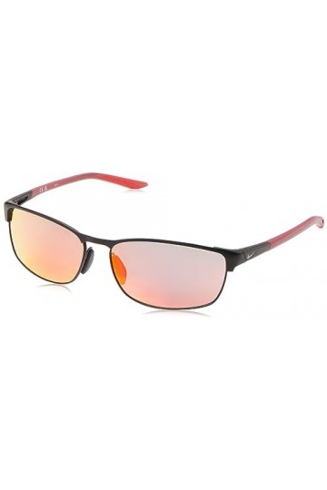 Nike Sun Sunglasses, 010 Satin Black Red mirro, 58 Unisex