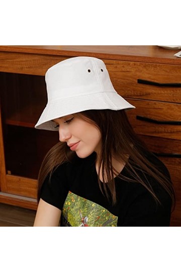 Feximzl Chapeau de soleil pliable en coton imprimé - Pour voyage, plage, plage - Motif fruits et fleurs, 28. Blanc, Taille un