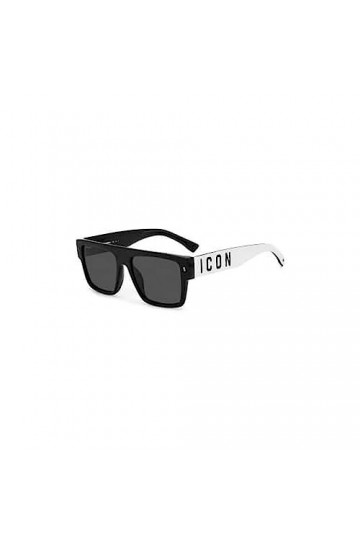 DSquared Icon 0003/S Lunettes de Soleil, CCP/IR Blanc Noir, 56 cm Mixte