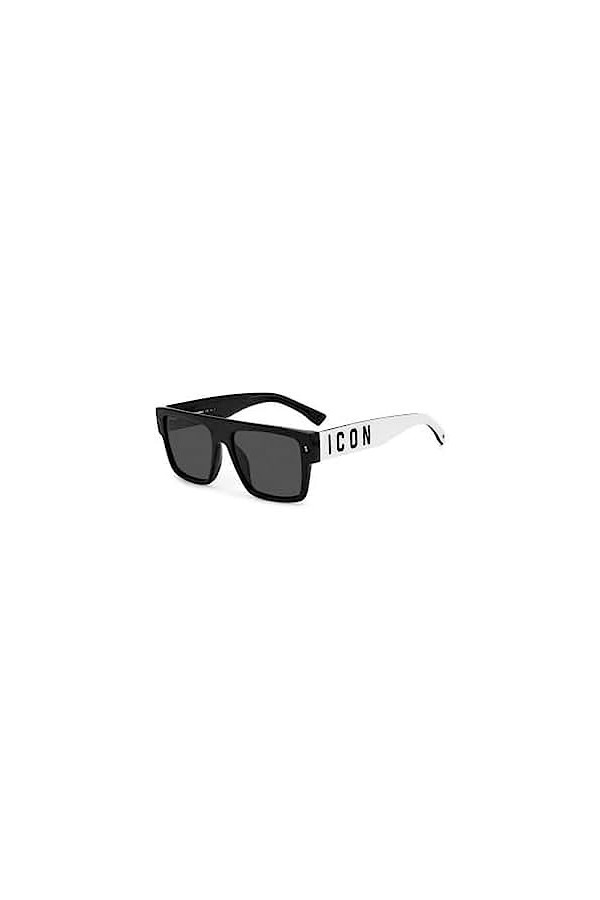 DSquared Icon 0003/S Lunettes de Soleil, CCP/IR Blanc Noir, 56 cm Mixte