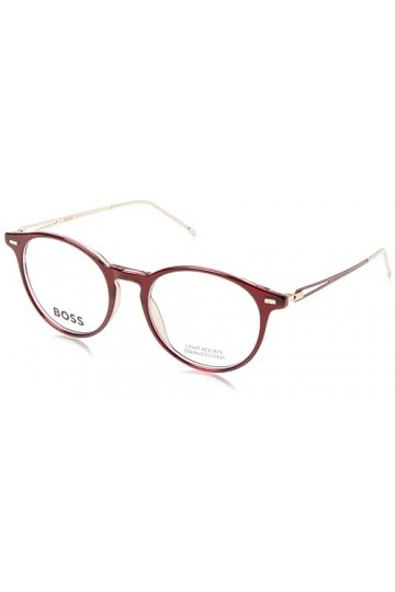 Hugo Boss Boss 1458 Sunglasses, Beige Burgundy, 49 Unisex