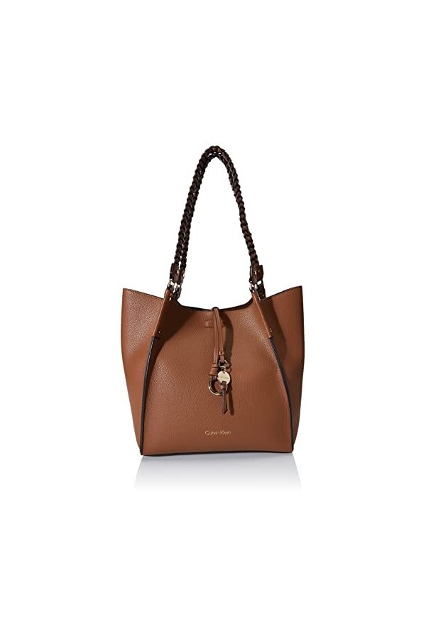 Calvin Klein Shelly Rocky Road Sac fourre-tout fantaisie pour femme - Marron - caramel,