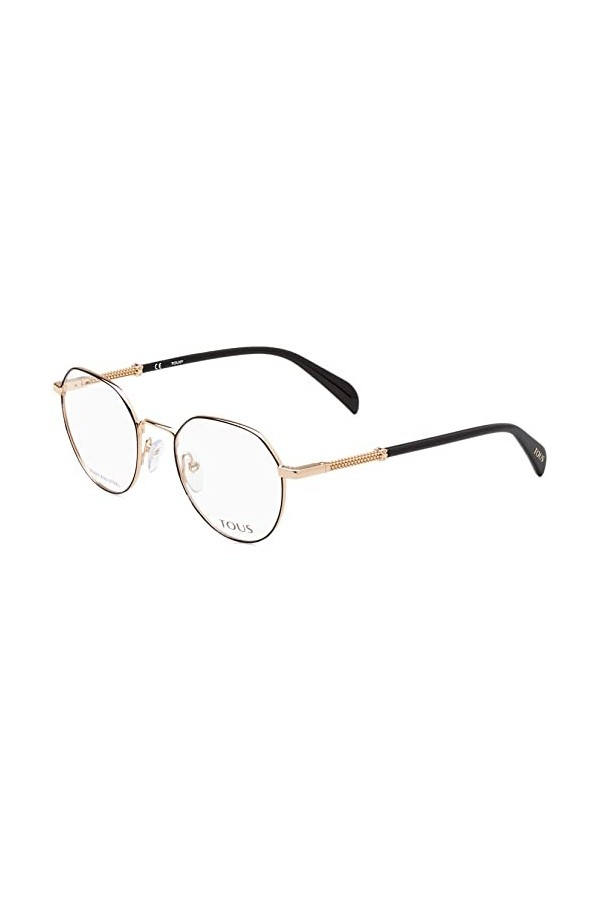 TOUS Vto430 Lunettes de Soleil, Rose Gold W/Black Parts, 50 Femme