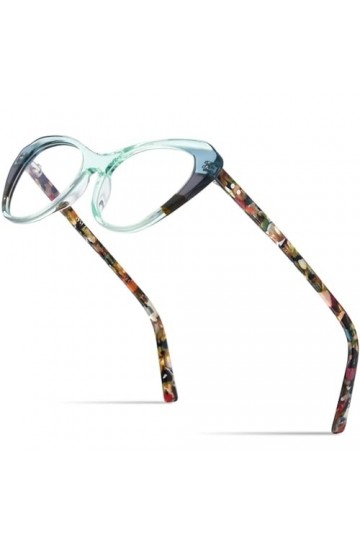 HCHES Lunettes en acétate multicolores monture femmes lunettes œil de chat lunettes pour dames, 3, taille unique