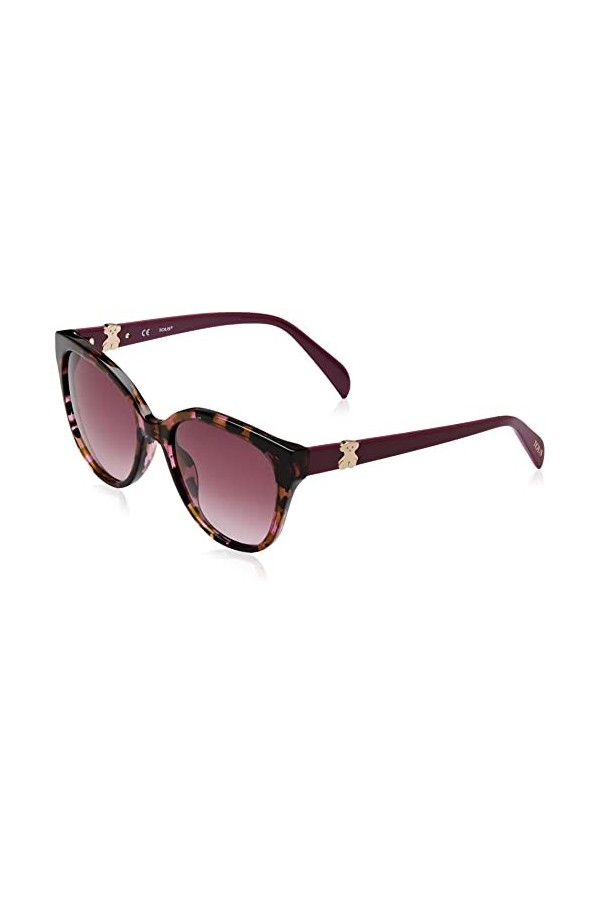 TOUS Stob20 Lunettes de Soleil, Violet/Vert/Marron Shiny Violet/Green/Brown Havana, 54 Femme