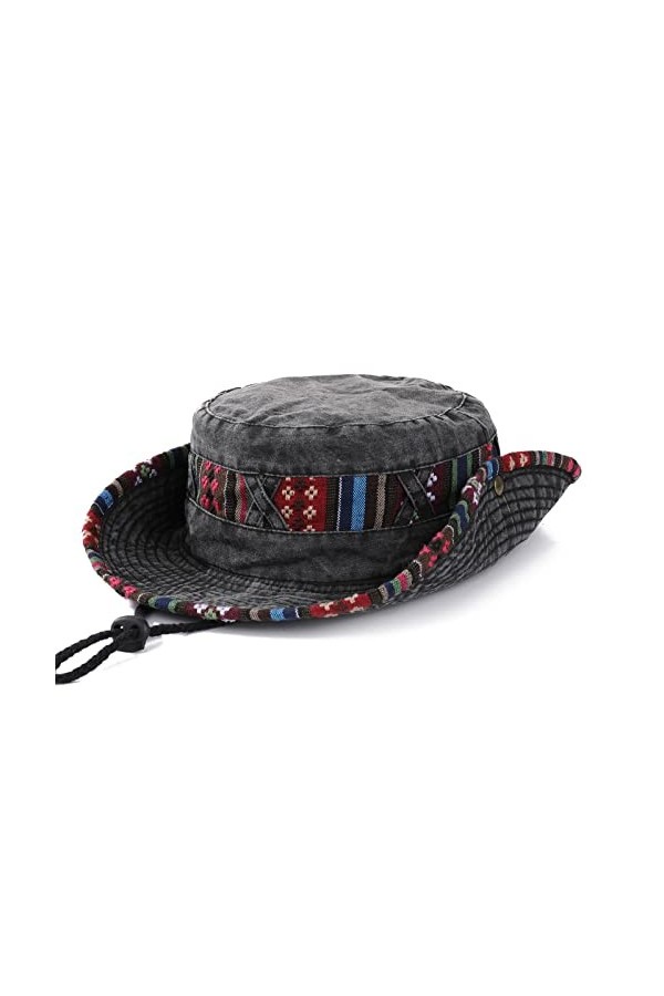 MengPa Chapeau de soleil dété pour homme - Chapeau boonie de plage pliable pour femme, Motif : kaki, taille unique