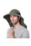 Wmcaps Chapeau de soleil pour homme et femme,Protection UV,Avec large bord,Pliable,Avec rabat,Chapeau de randonnée,Chapeau de