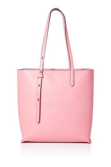 Calvin Klein Box N/s Tote W/Zipper, Cabas femme, Rose Pop Pink , 1x1x1 cm W x H L 