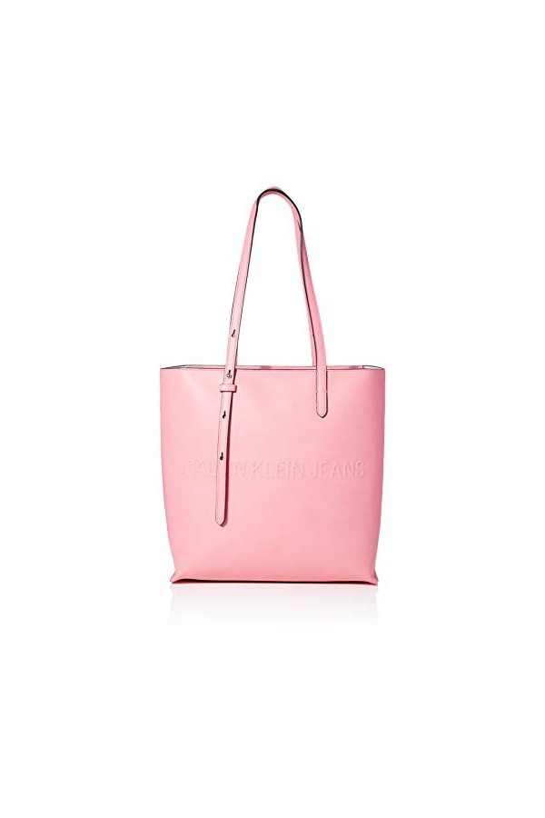 Calvin Klein Box N/s Tote W/Zipper, Cabas femme, Rose Pop Pink , 1x1x1 cm W x H L 