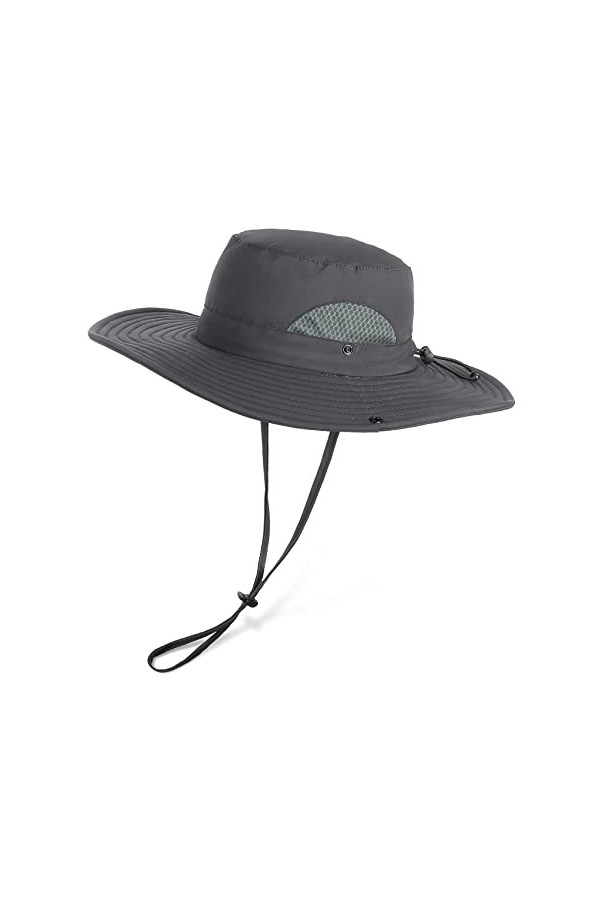 Wmcaps Chapeau de Soleil Femme, Chapeau Safari extérieur Femme, Large Bord Chapeau dété Homme（Rosa）