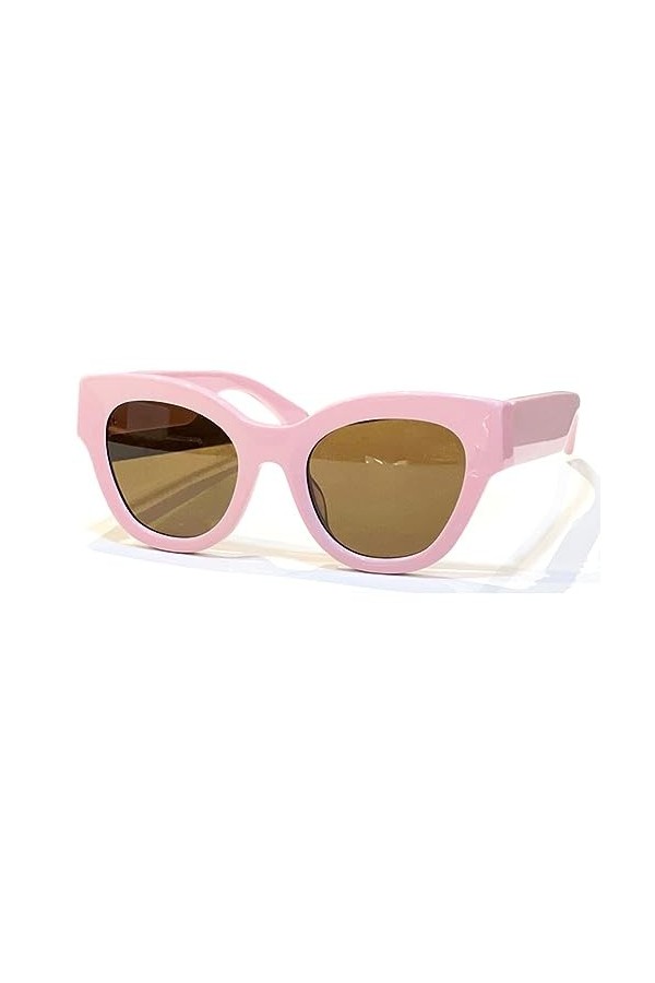 HPIRME Lunettes de soleil dété Lunettes de soleil femme œil de chat surdimensionnées Lunettes de soleil rétro pour dames, lu
