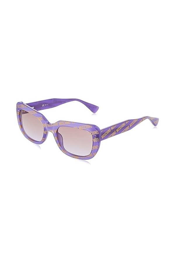 MOSCHINO Mos132/s Sunglasses, Motif Violet, 53 Unisex