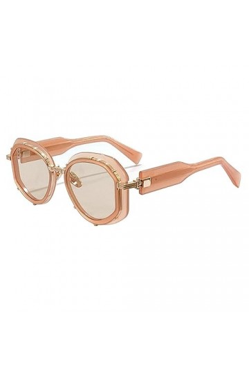 HPIRME Vintage Small Frame Lunettes de soleil irrégulières Femmes Lunettes de soleil de voyage pour dames, BP 3, taille uniqu
