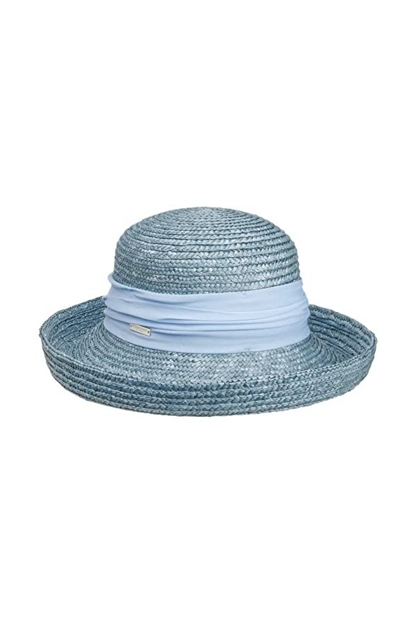 Seeberger Chapeau Dilara en Paille Chapeau pour Femme Chapeau de Soleil Taille Unique - Olive Clair 