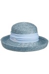 Seeberger Chapeau Dilara en Paille Chapeau pour Femme Chapeau de Soleil Taille Unique - Olive Clair 