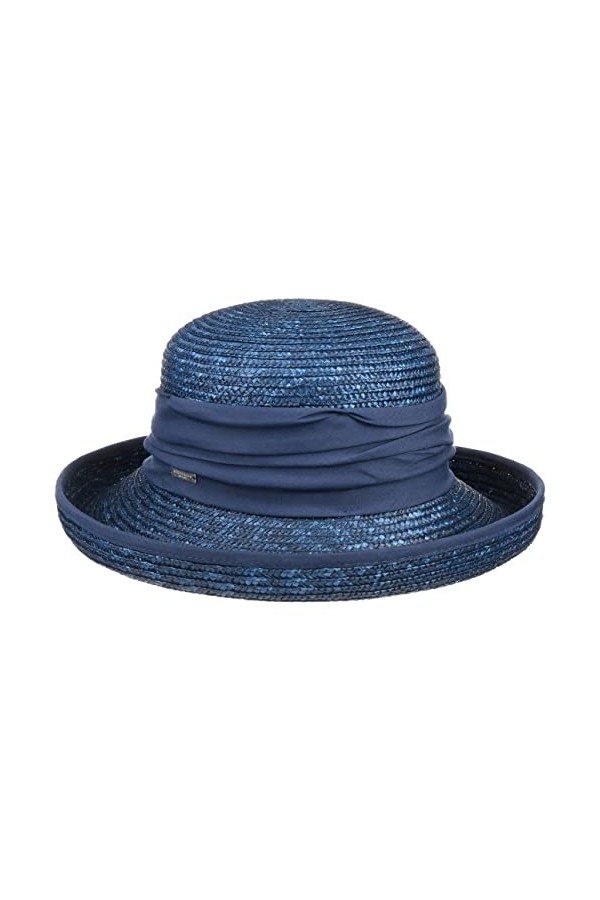 Seeberger Chapeau Dilara en Paille Chapeau pour Femme Chapeau de Soleil Taille Unique - Olive Clair 