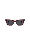KOMONO Jodie Burgundy Lunettes de soleil unisexes œil de chat en éco acétate pour hommes et femmes avec protection UV et verr