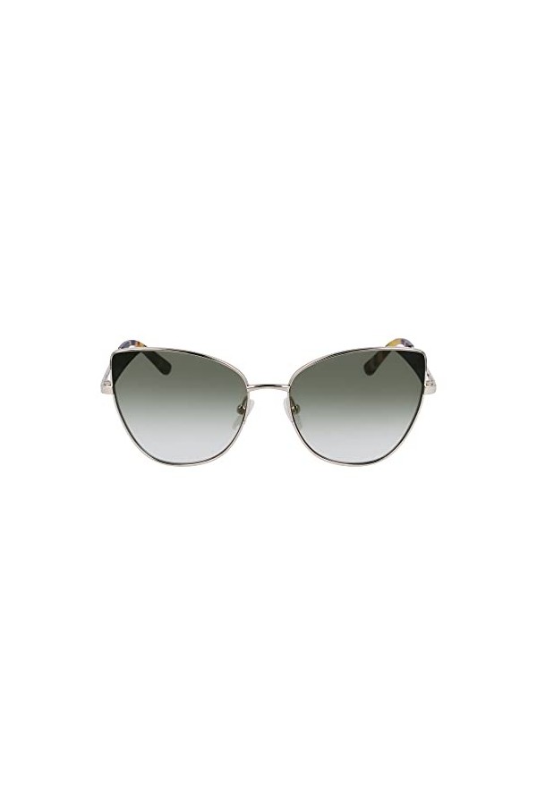 KARL LAGERFELD KL341S Sunglasses, 711 Shiny Gold, 56 Unisex