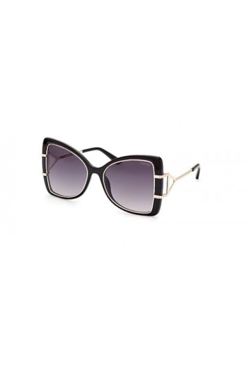 GUESS Femme GU7853 Lunettes de Soleil, Shiny Black, 58