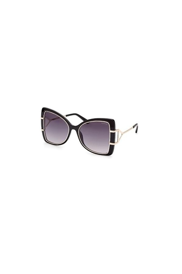 GUESS Femme GU7853 Lunettes de Soleil, Shiny Black, 58
