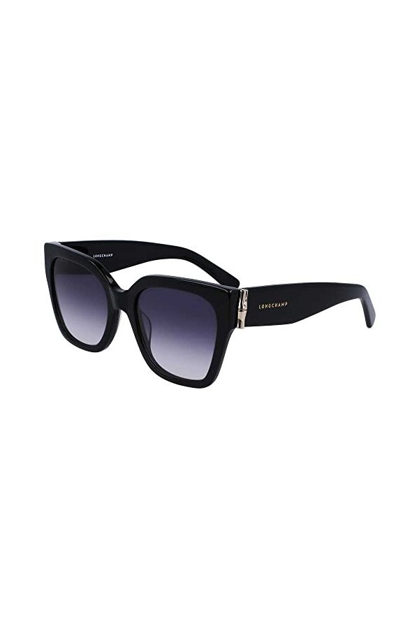 Longchamp LO732S Sunglasses, 001 Black, 55 Unisex