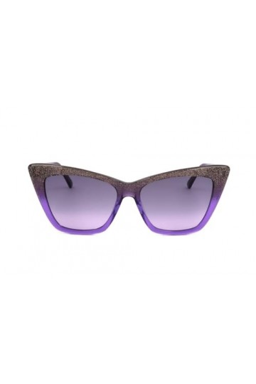 Jimmy Choo Lucine/S Lunettes de Soleil, Glitter Violet, 55 Femme