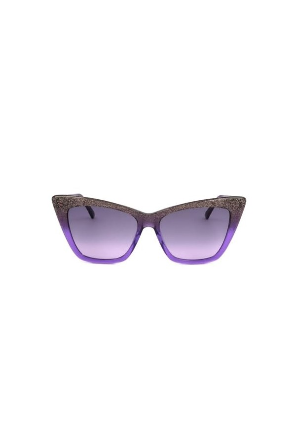 Jimmy Choo Lucine/S Lunettes de Soleil, Glitter Violet, 55 Femme