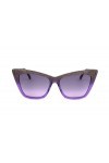 Jimmy Choo Lucine/S Lunettes de Soleil, Glitter Violet, 55 Femme