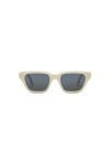 KOMONO Brooklyn Ivory Lunettes de soleil unisexes carrées en acétate pour hommes et femmes avec protection UV et verres polar