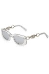 CHIARA FERRAGNI CF 7015/S Lunettes de Soleil, Argenté Paillettes, 53 Femme