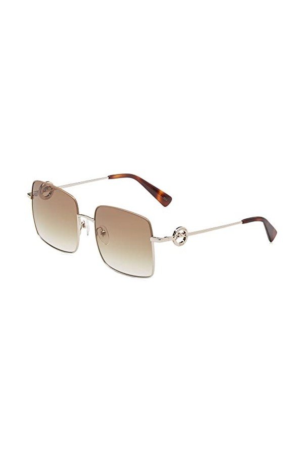 Longchamp LO162S Sunglasses, 750 Gold Gradient Khaki, 55 Unisex