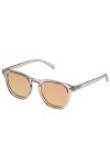 Le Specs Lunettes de soleil No Biggie pour homme et femme - Forme rectangulaire avec protection UV, Miroir en laiton/sirop de