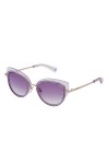 STING Sst387 Lunettes de Soleil, Or Rose Brillant avec Parties Havane, 52 Mixte