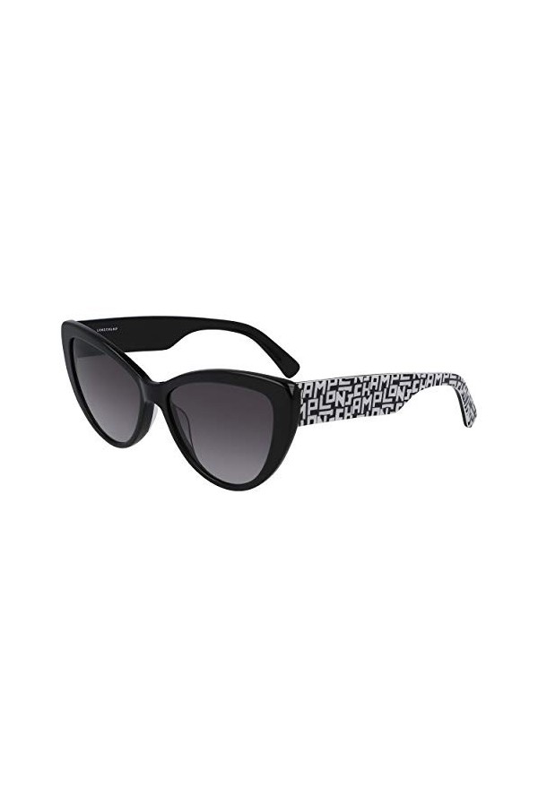 Longchamp Lcmp Heritage Sunglasses, Colour: 001 Black, 56 Unisex