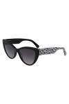 Longchamp Lcmp Heritage Sunglasses, Colour: 001 Black, 56 Unisex