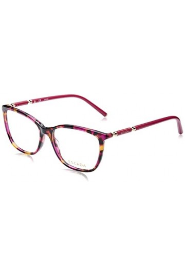 Escada Vesc83 Lunettes de Soleil, Marron/Rouge Shiny Brown/Red Havana , 54 Femme