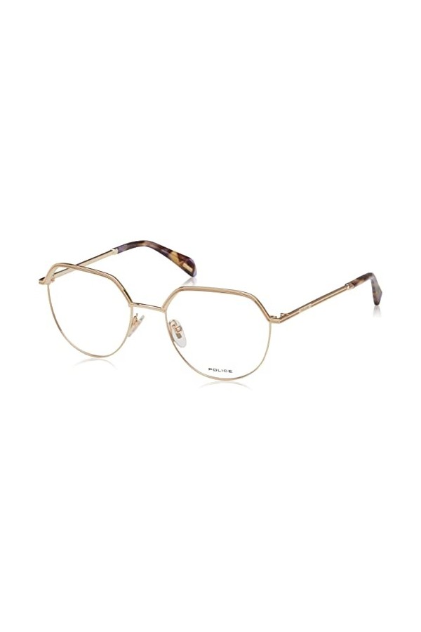 Police Vpld28 Lunettes de Soleil, Or Rose Brillant, 53 Femme