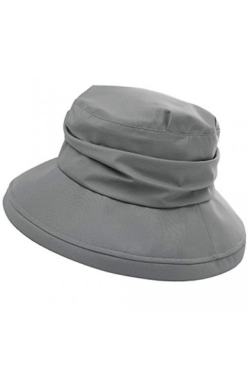 Comhats Chapeau cloche imperméable pour femme - Protection UV - Chapeau de soleil dextérieur, 00737_Noir, M