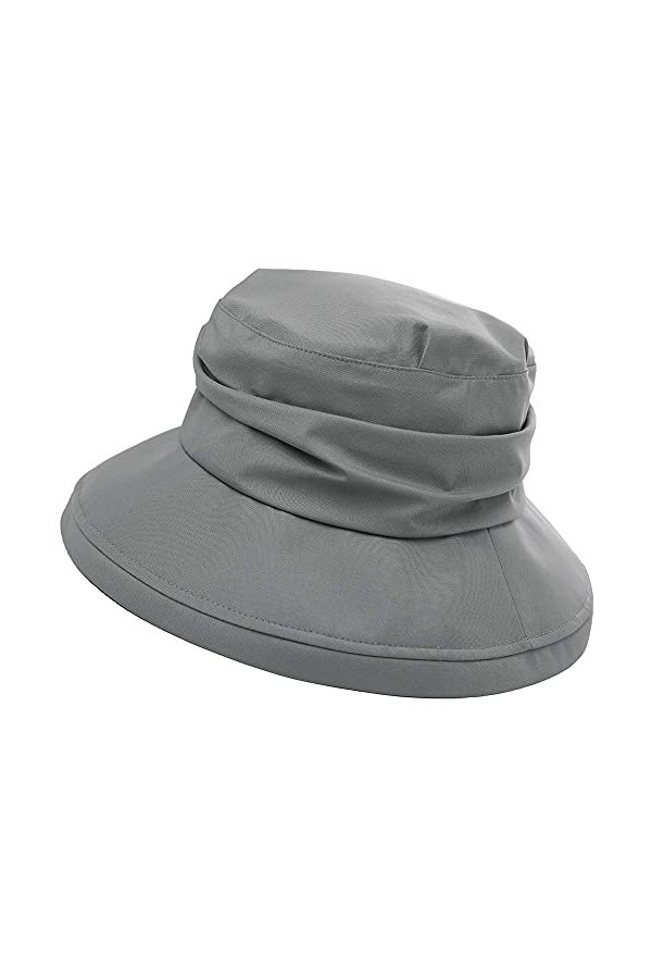 Comhats Chapeau cloche imperméable pour femme - Protection UV - Chapeau de soleil dextérieur, 00737_Noir, M