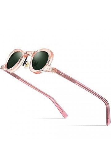 Lunettes de soleil polarisées en acétate Hommes Rétro Vintage Petites lunettes de soleil rondes ovales pour femmes Nuances,Ro