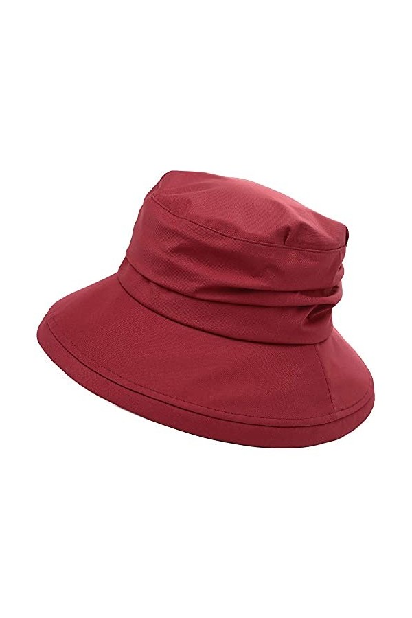 Comhats Chapeau cloche imperméable pour femme - Protection UV - Chapeau de soleil dextérieur, 00737_Noir, M