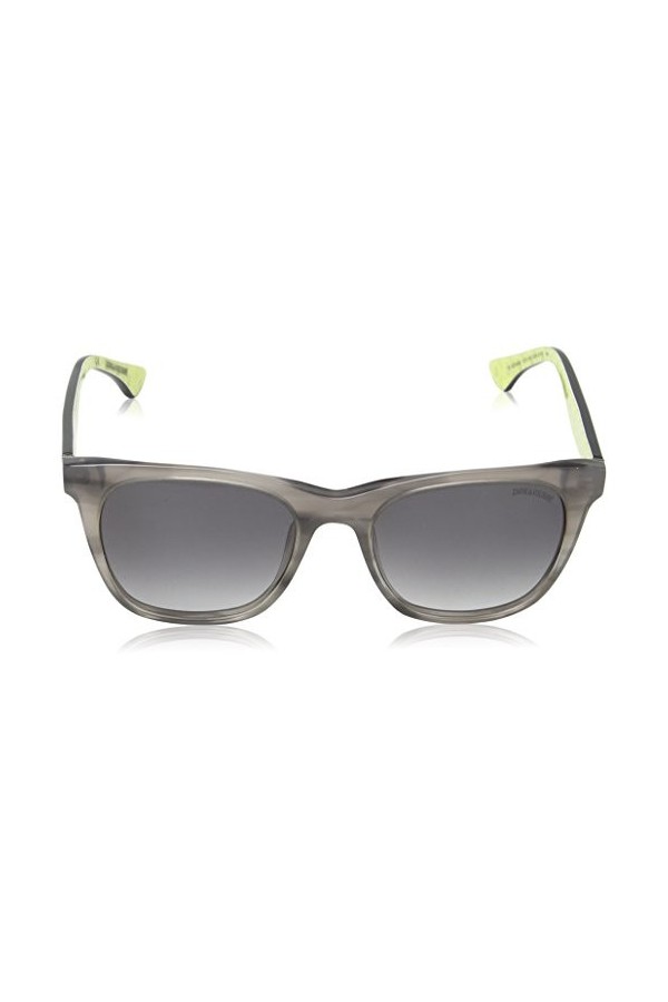 Zadig & Voltaire Szv004 Lunettes de Soleil, Gris Gris rayé Brillant , Taille Unique Femme